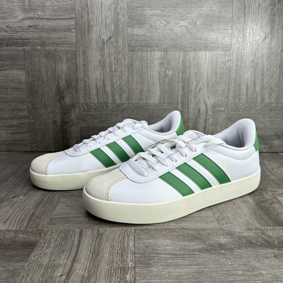 Adidas VL Court 3.0 Women's size 8 White Green Casual Shoes ID9069 - Picture 4 of 8